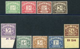 1924-31 Block Cypher Set UM, SG.D10/D18. (9) - Autres & Non Classés