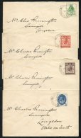 1929 PUC ½d To 2½d Four Vals Each On A Separate Cover To Stoke On Trent, Cancelled On The First Day Of Iss - Autres & Non Classés