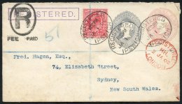 1902 1d & 2½d Stamped To Order Stationery Envelope Uprated With KEVII 1d Addressed To Sydney, Australia, Canc - Autres & Non Classés