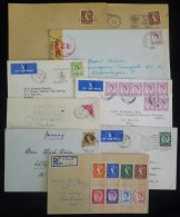 1950's-60's Wilding Covers With A Good Selection Of Single & Mixed Frankings, Airmails, Recorded Delivery, Printed P - Otros & Sin Clasificación