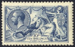 1918 Bradbury 10s Dull Grey Blue, Fine M, Off Centre, Very Fresh, SG.417. - Autres & Non Classés