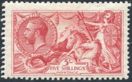 1918 Bradbury 5s Rose-red, Fresh M, Centered Low To Left, SG.416. (1) Cat. £321 - Otros & Sin Clasificación