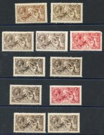 1913 Waterlow 2/6d (5), 5s, 1915 DLR 2/6d (2), 1918 Bradbury 2/6d (2), 5s, All M With Faults Incl. Perfs, Creases, Re-gu - Otros & Sin Clasificación