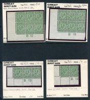 1911-12 Downey Heads Collection Of ½d & 1d Control Pairs, Strips & Blocks (75 Items), Plus 29 Other Non C - Otros & Sin Clasificación