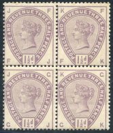 1883 ½d Lilac M Block Of Four, Some Stained Perfs At Top, SG.188. (4) Cat. £600 - Autres & Non Classés