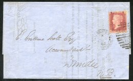 1862 Cover To Dundee North Britain, Franked 1d Stars, Tied By International Exhibition Duplex For July 7 1862. Scarce. - Autres & Non Classés