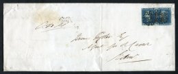 1843 Cover From Stirling To Edinburgh, Franked 1841 2d Pl.3 JK/JL Horizontal Pair With Good To Large Margins All Round, - Autres & Non Classés