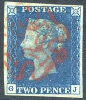 Plate 2 GJ, Good To Large Margins, Fine Red MC. (1) - Autres & Non Classés