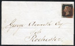 1841 Feb 9th Cover To Rochester, Franked Pl.9 FB, Four Margined Example, Tied By Red MC. - Autres & Non Classés