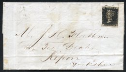 1841 April 21st Cover From London To Mr. H. Fleetham - Tea Dealer Of Ripon, Franked Pl.9 AD, Good To Large Margins, Tied - Autres & Non Classés