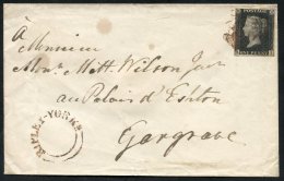 1849 Envelope Addressed To Gargrave, N. Yorkshire, Franked Pl.8 AI, Four Good Margins, Tied By Red/black Mixed Inks MC, - Autres & Non Classés