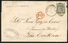 SPANISH/PORTUGUESE ISLANDS 1873-74 6d Rate Covers To Madeira (6d Buff) Or Isla Cristina (6d Grey) Also 6d Lilac On 1868 - Autres & Non Classés