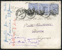 NORTH AFRICA 1874-97 Covers Incl. Four To Tunis With 6d Grey, 2½d Rosy Mauve (2) Or Jubilee 5d, Also 1884 Cover T - Autres & Non Classés