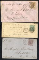 CANADIAN PROVINCES Interesting Group Of Covers 1862-83 At 6d Rate (4) - Incl. 6d Pale Chestnut), 1s Green Etc. Incl. 186 - Autres & Non Classés