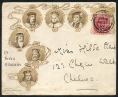 1902 Printed Envelope Depicting Illustrations Of The Seven King Edwards Showing Six Illustrations Plus 1d Stamp Of The C - Autres & Non Classés