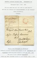 YORKSHIRE (HARROGATE) 1826-1890's Range Of 24 Covers/cards/ephemera Written Up On Leaves Incl. 1826 Undated Red Circular - Autres & Non Classés