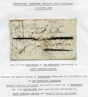 YORKSHIRE (HARROGATE) 1806-1936 Range Of 44 Covers/cards Written Up On Leaves Incl. 1806 Entire From Huntingdon To Low H - Autres & Non Classés