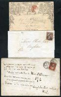 LONDON 1845-1955 Range Of Covers Incl. 1840 Jy.6 One Penny Mulready Letter Sheet Used Locally To Islington, Cancelled Re - Sonstige & Ohne Zuordnung