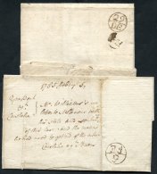 LONDON 1739-1835 Range Of Five Pre Stamp Covers Incl. 1739 EL From London To Flintshire, Bears 29/DE Bishop Mark, M/s 4d - Autres & Non Classés
