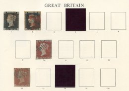 COLLECTION 1840-1970 M & U Housed In A Windsor Album Incl. 1840 1d (2) Both Four Margined Examples, Range Of 1d Red - Autres & Non Classés