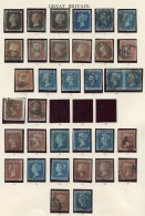 1840-1970 M & U Collection Housed In A Well Filled Windsor Album. 1840 1d (3) All Four Margined, Cancelled In Red, 1 - Autres & Non Classés