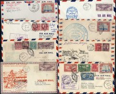 1929-30 Range Of 16 First Flight Cacheted Covers Incl. PAA 1929 May 21st Miami - Belize Airport Dedication 1929 Oct 12th - Autres & Non Classés