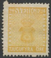 1858-72 24ore Yellow, Superb Fresh Colour M, Tiny Traces Of Toning On Reverse, SG.9a, Cat. £400 - Autres & Non Classés