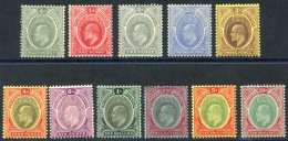 1907-11 Colours Changed Set To 10s, Fine M, SG.33/43. (11) Cat. £200+ - Autres & Non Classés
