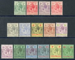 1922-31 MSCA Set, Fine M, SG.39/52. (15) Cat. £200 - Autres & Non Classés