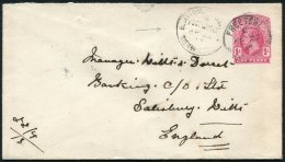 1913 1d Postal Stationery Envelope Freetown To UK With BOIA-YONNIE/POST OFFICE, TPO Cancel At Left, 1924 1½d Post - Autres & Non Classés