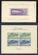 1938 Warsaw Philatelic M/Sheet Imperf M, SG.MS335a, 1938 Stratosphere M/Sheet Thinned, SG.MS335b. (2) Cat. £260 - Autres & Non Classés