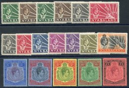 1938-44 KGVI Defin Set M, SG.130/143. (18) Cat £200 - Autres & Non Classés