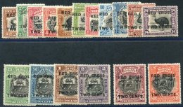 1918 Red Cross Surch Set Fine M, SG.214/34 Scarce & Rarely Offered. (17) Cat. £1200 - Autres & Non Classés