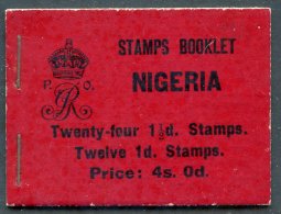 1931 4s Booklet Inscribed 'STAMPS BOOKLET/NIGERIA', Contains 12 X 1d & 24 X 1½d Stamps In Panes Of Six, Fine - Autres & Non Classés