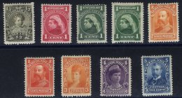 1897-1918 Set (+ Extra 1c Shade), Fine M, SG.83/90. (9) Cat. £156 - Autres & Non Classés