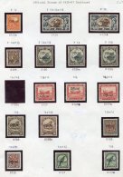 OFFICIALS 1936-61 Wmk Mult 'NZ And STAR' Fine M (incl. UM) Set & Several Perf Variations, All Identified On Leaves I - Autres & Non Classés