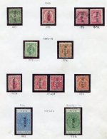 OFFICIALS 1908-09 ½d, 1d M SG.O69/70, 6d FU SG.O71, 6d M SG.O72, 1910 ½d M SG.O73, 1910-16 3d SG.O74, 6d ( - Autres & Non Classés