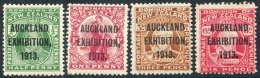 1913 Auckland Exhibition Set M (1d - Pulled Corner Perf), SG.412/5. (4) Cat. £300 - Autres & Non Classés