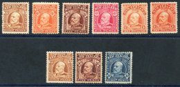 1909-16 P.14 (line) Set M Incl. Extra 1s Shade, SG.395/9. 1916 O.14 8d, P.14 X 13½ (comb) 3d & 5d - All M, SG - Autres & Non Classés