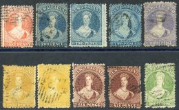 1864-71 Range Of U Chalons On Paper, Watermarked Large Star & Perforated 12½, Comprising 1d SG.111, 2d SG.113 - Autres & Non Classés