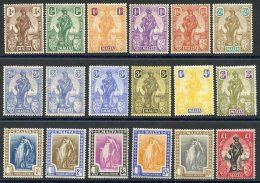 1922-26 MSCA Set, M Incl. 3d Shade, SG.123/140 Excl. 139. (17) Cat. £250 - Autres & Non Classés