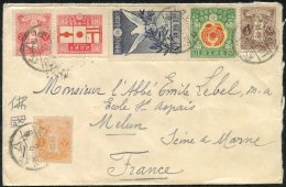 1925 Envelope Addressed To France Bearing ½s Brown (SG.167), 1s Orange (SG.168), 3s Carmine (SG.171), 1½s - Autres & Non Classés