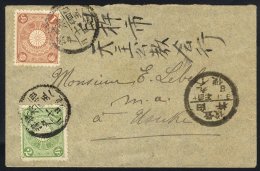 1901 Envelope Addressed To Osaka Bearing 'Chrysanthemum' 1s Pale Brown (SG.134) & 2s Yellow/green (SG.137), Tied By - Autres & Non Classés