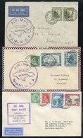 1930-49 Range First Flight Cacheted Covers (5) Incl. PAA 1930 Kingston - Miami, Another But On To London, Another But Ki - Sonstige & Ohne Zuordnung