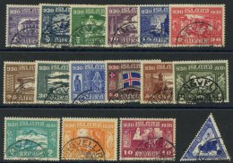 1930 Parliamentary Millenary Set, VFU (odd Stamp With Tones), SG.158/173. (16) Cat. £850 - Autres & Non Classés