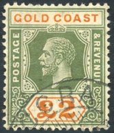 1921-24 MSCA £2 Green & Orange, VFU With Accra C.d.s, SG.102 (possible Forged Pmk) - See Note In SG. (1) - Autres & Non Classés