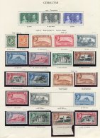 1937-65 M & U Collection On Leaves Incl. KGVI Defin Set (extra Perf Variations), 1948 Silver Wedding UM, 1953 Defin - Autres & Non Classés