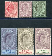 1906-11 MCCA 1d, 6d, 1s, 2s, 4s & 8s - All Fresh M, SG.67,70,71/4. (6) Cat. £600 - Autres & Non Classés