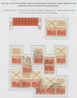 1932 Welfare Fund - An Excellent Display Of Combinations From Sheets From Which Panes 1 & 2 Were Made For The 2rm Ca - Autres & Non Classés