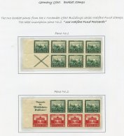 1930 Welfare Fund Booklet Panes (H. Blatt 68, 69a) Both M + Se-tenants, Mi.580,82 + W37 - All UM. (2 Panes, 3 Combinatio - Autres & Non Classés